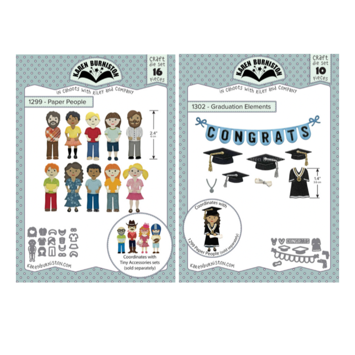 Karen Burniston Paper People and Graduation Elements Die Set
