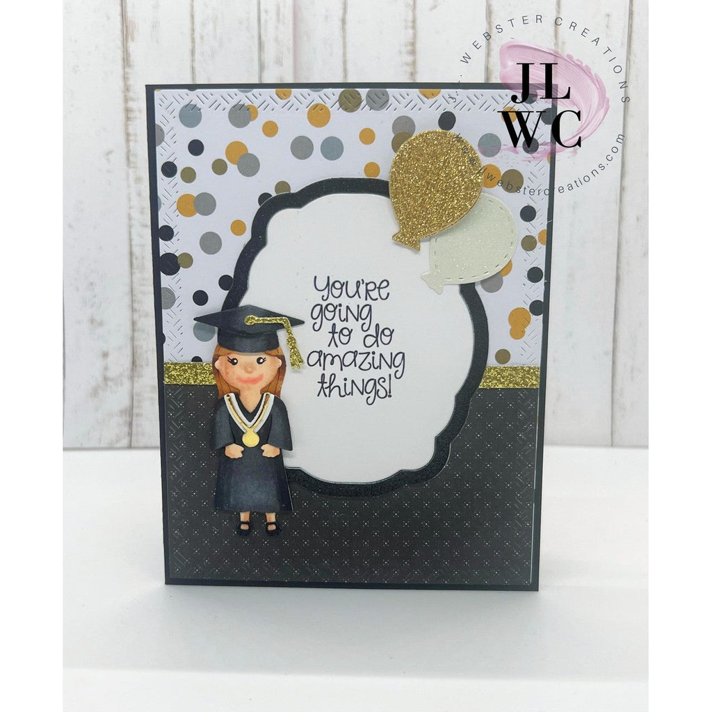 Karen Burniston Paper People and Graduation Elements Die Set dots