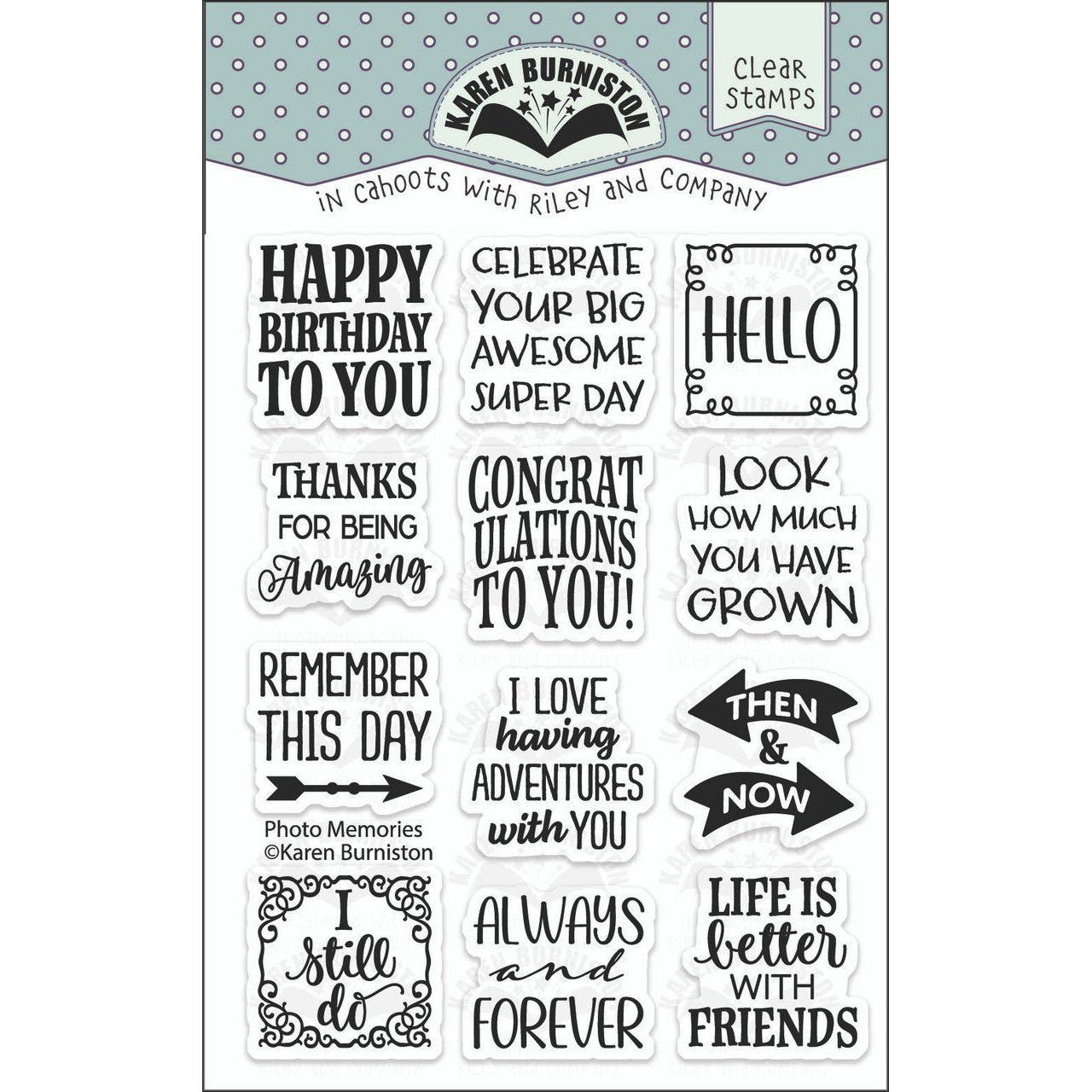 Karen Burniston Photo Memeories Clear Stamps cs008