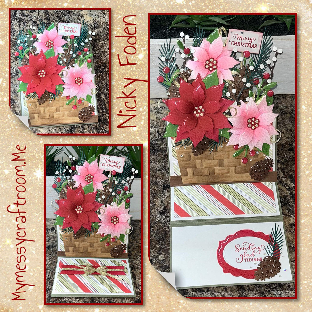 Karen Burniston Pine Cone Dies 1311 poinsettias