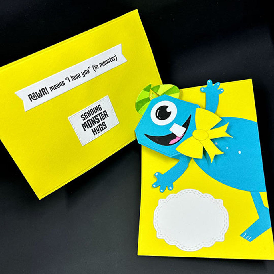 Karen Burniston Playful Pop-up and Monster Playful Add On Die Set hugs