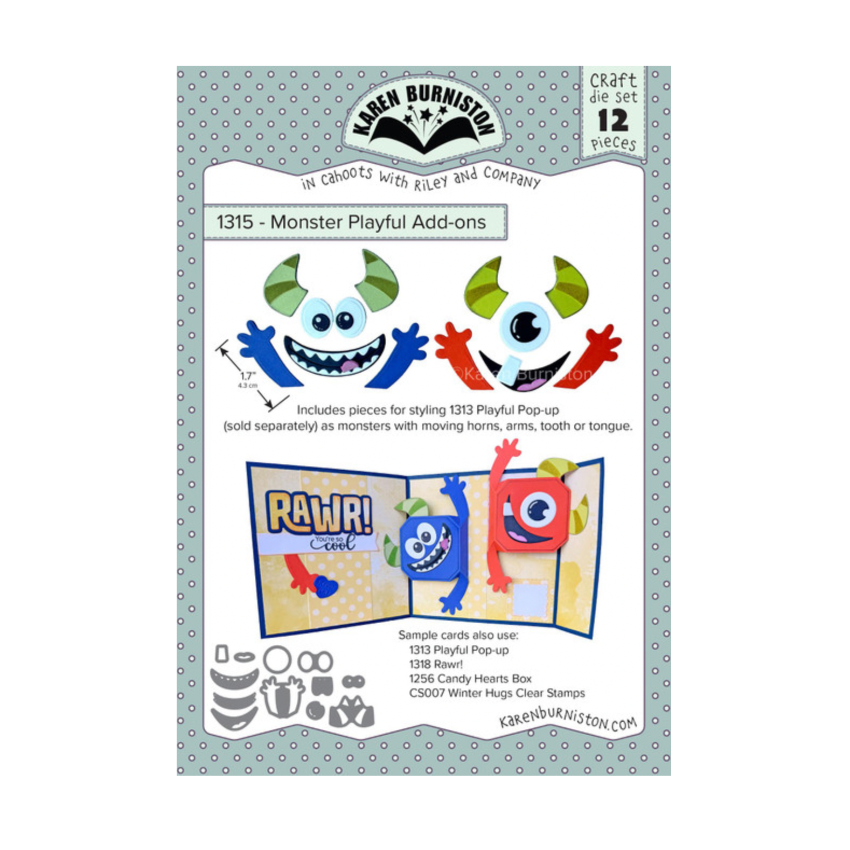 Karen Burniston Playful Pop-up and Monster Playful Add On Die Set image 