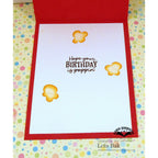 Karen Burniston Popcorn Phrases Clear Stamp and Popcorn Die Set popcorn