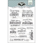 Karen Burniston Popcorn Phrases Clear Stamp and Popcorn Die Set product image 1