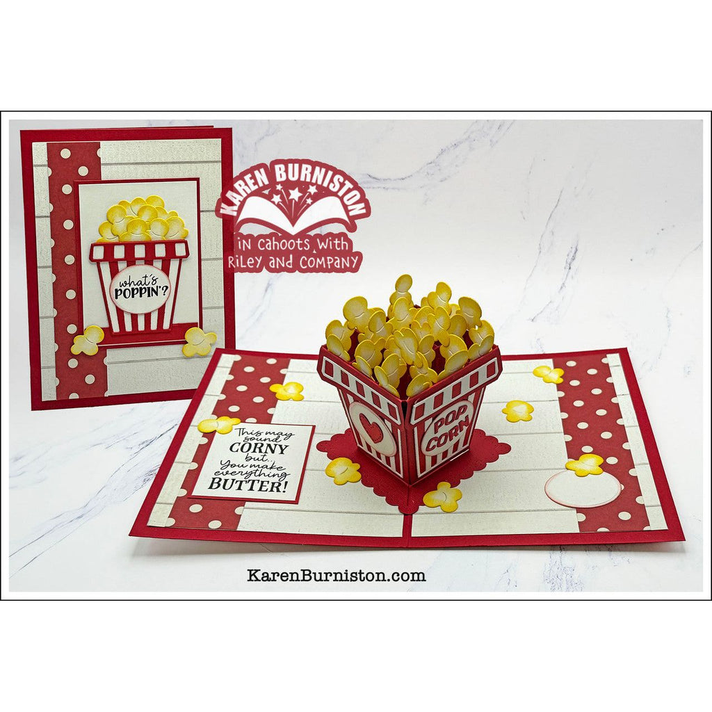 Karen Burniston Popcorn Phrases Clear Stamps cs011 butter