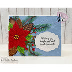 Karen Burniston Quiet Forest Clear Stamps cs029 poinsettia