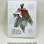 Karen Burniston Quiet Forest Clear Stamps cs029 snowflakes