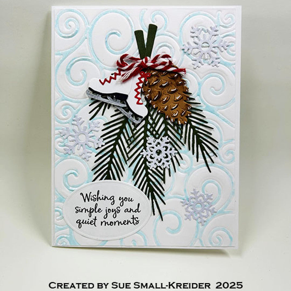 Karen Burniston Quiet Forest Clear Stamps cs029 snowflakes