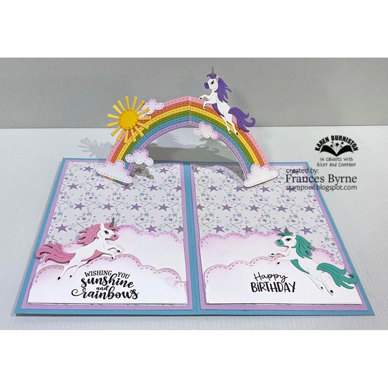 Karen Burniston Rainbow Add On Dies 1309 unicorn