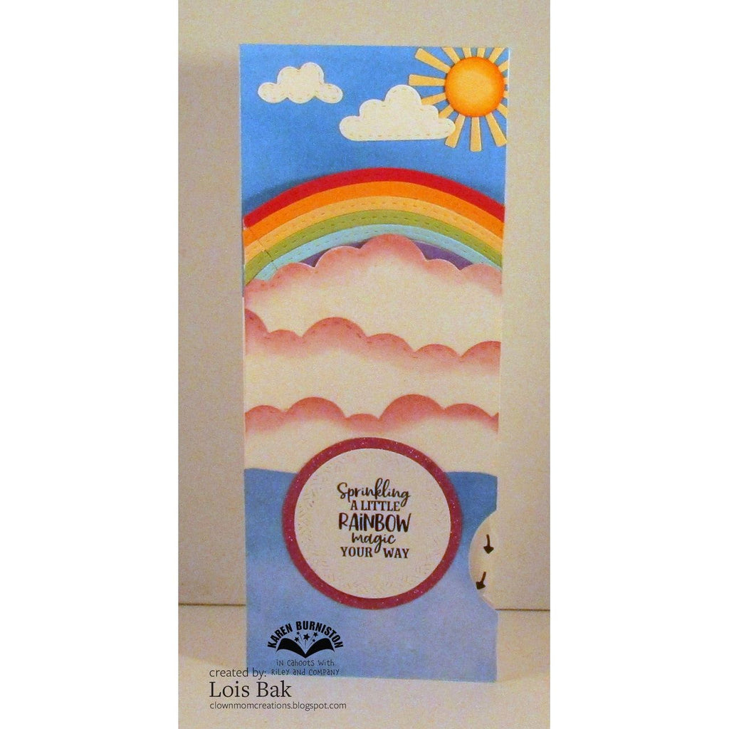 Karen Burniston Rainbow Greetings Clear Stamps cs016 rainbow