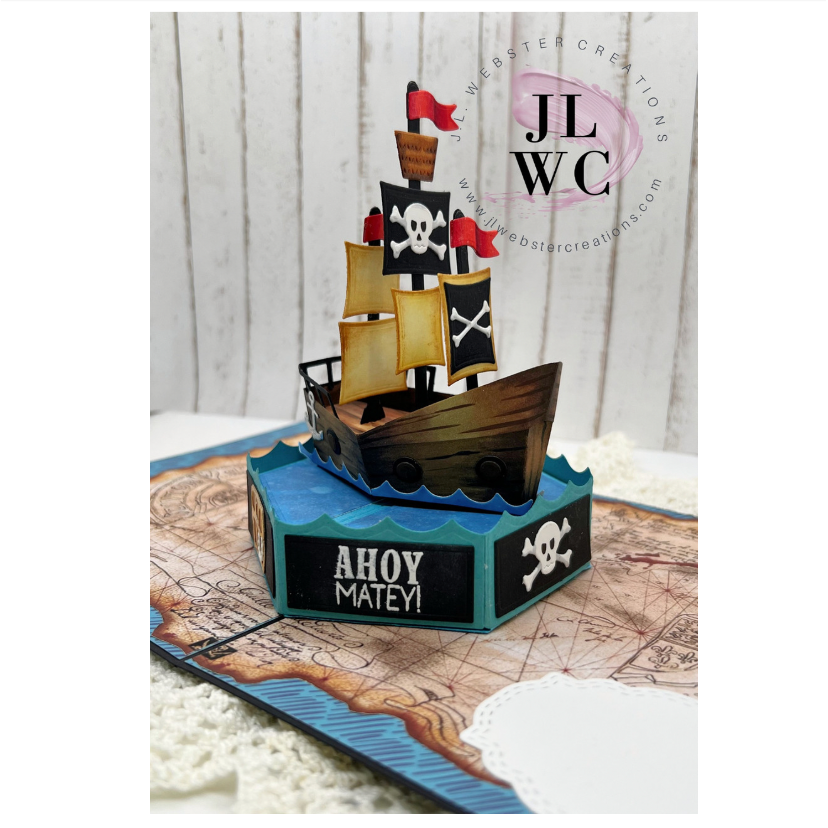 Karen Burniston Sea Stage Pop Up Die Set pirate ship