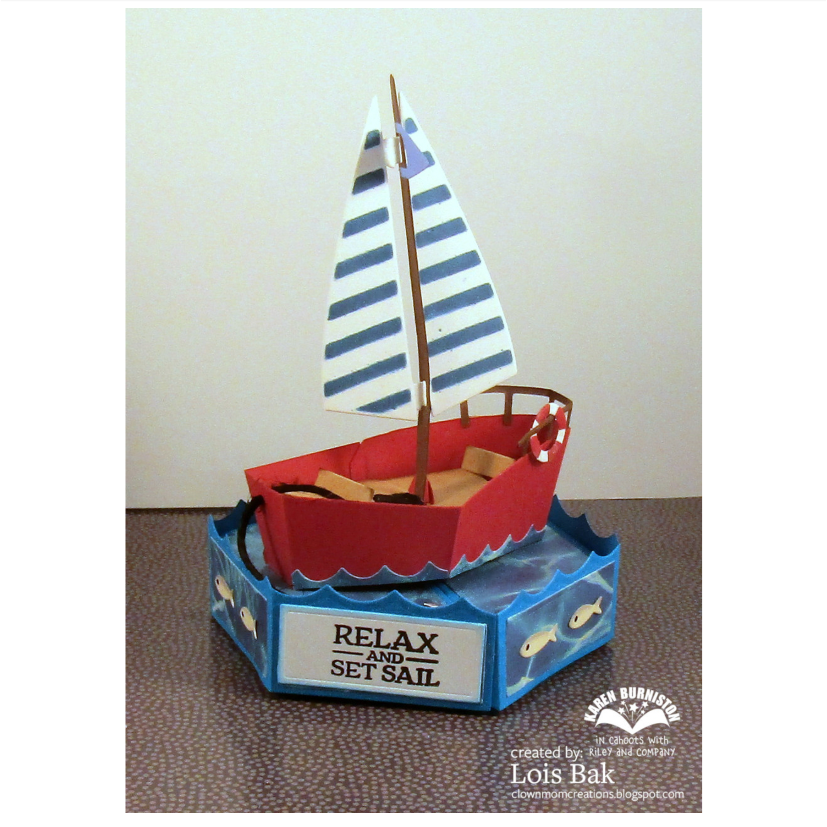 Karen Burniston Sea Stage Pop Up Die Set sailboat