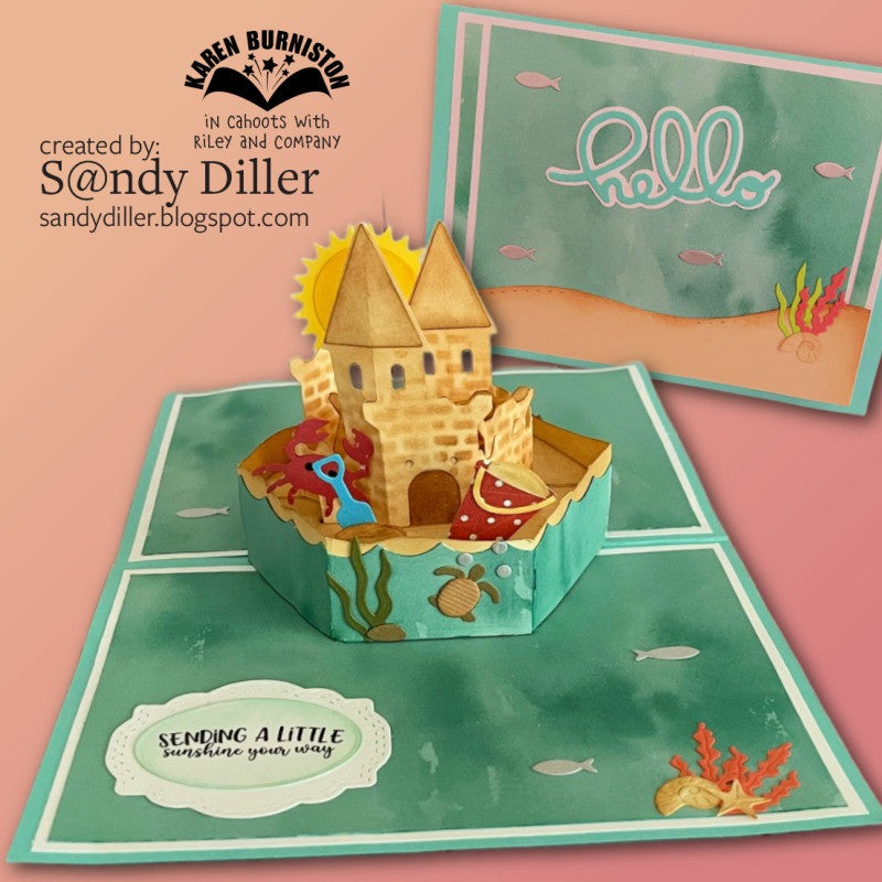 Karen Burniston Sea Stage Pop Up Die Set sandcastle