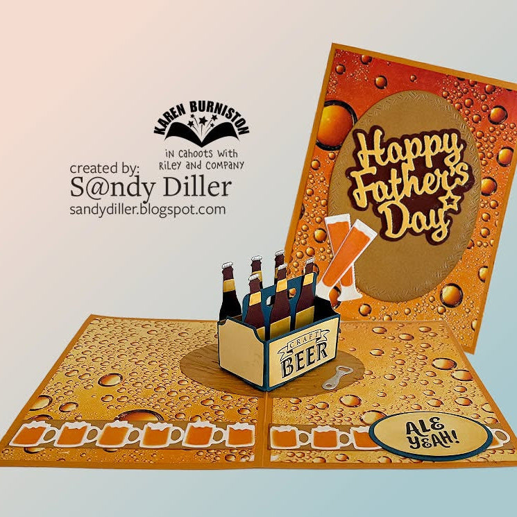 Karen Burniston Six Pack Toolbox Add-ons Dies 1345 happy father's day card