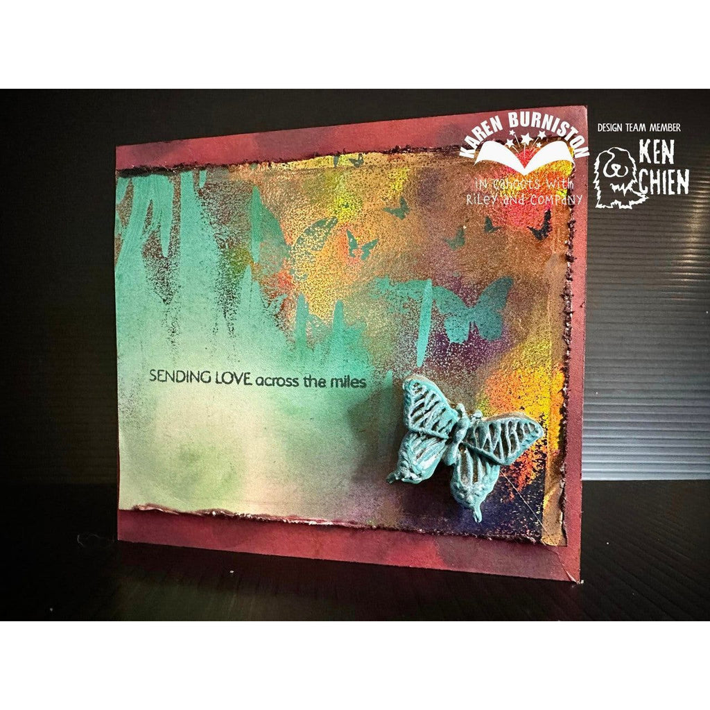 Karen Burniston Special Delivery Clear Stamps cs009 butterflies