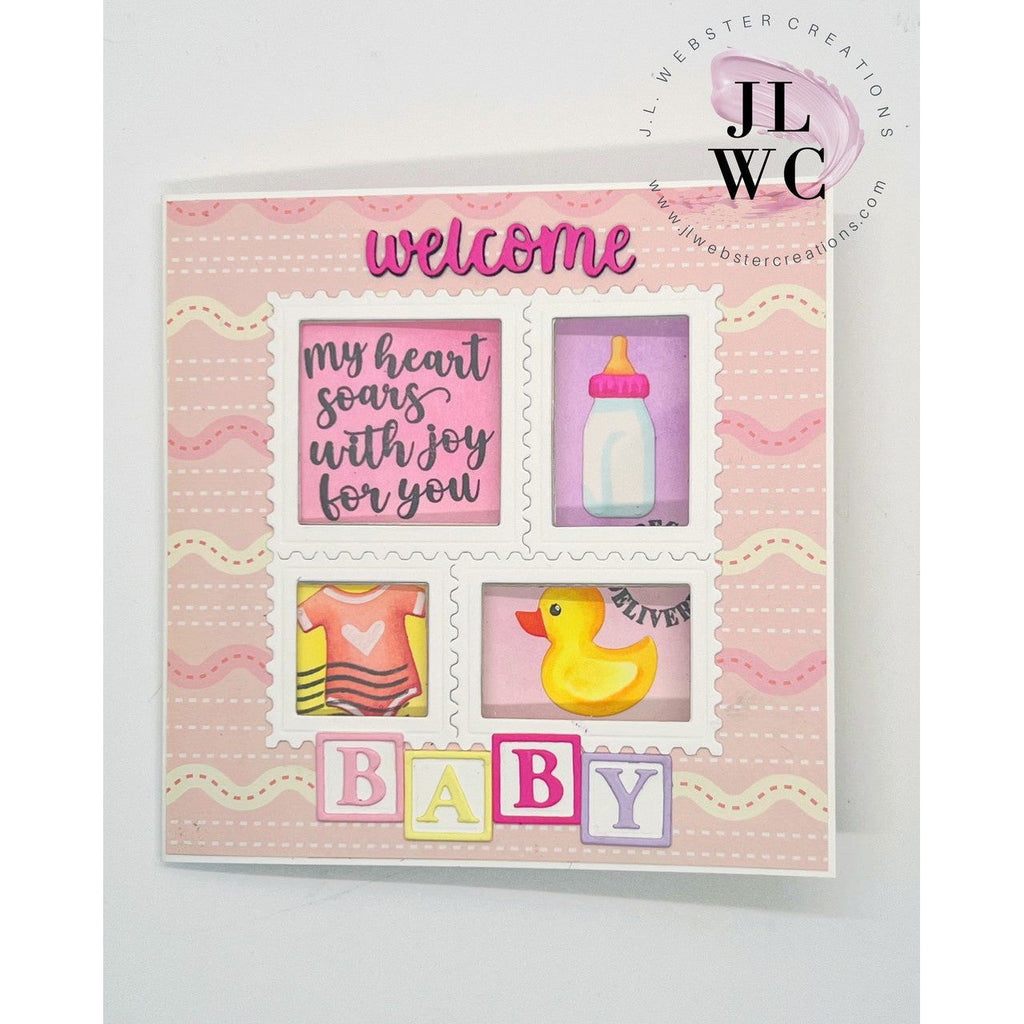 Karen Burniston Special Delivery Clear Stamps cs009 new baby