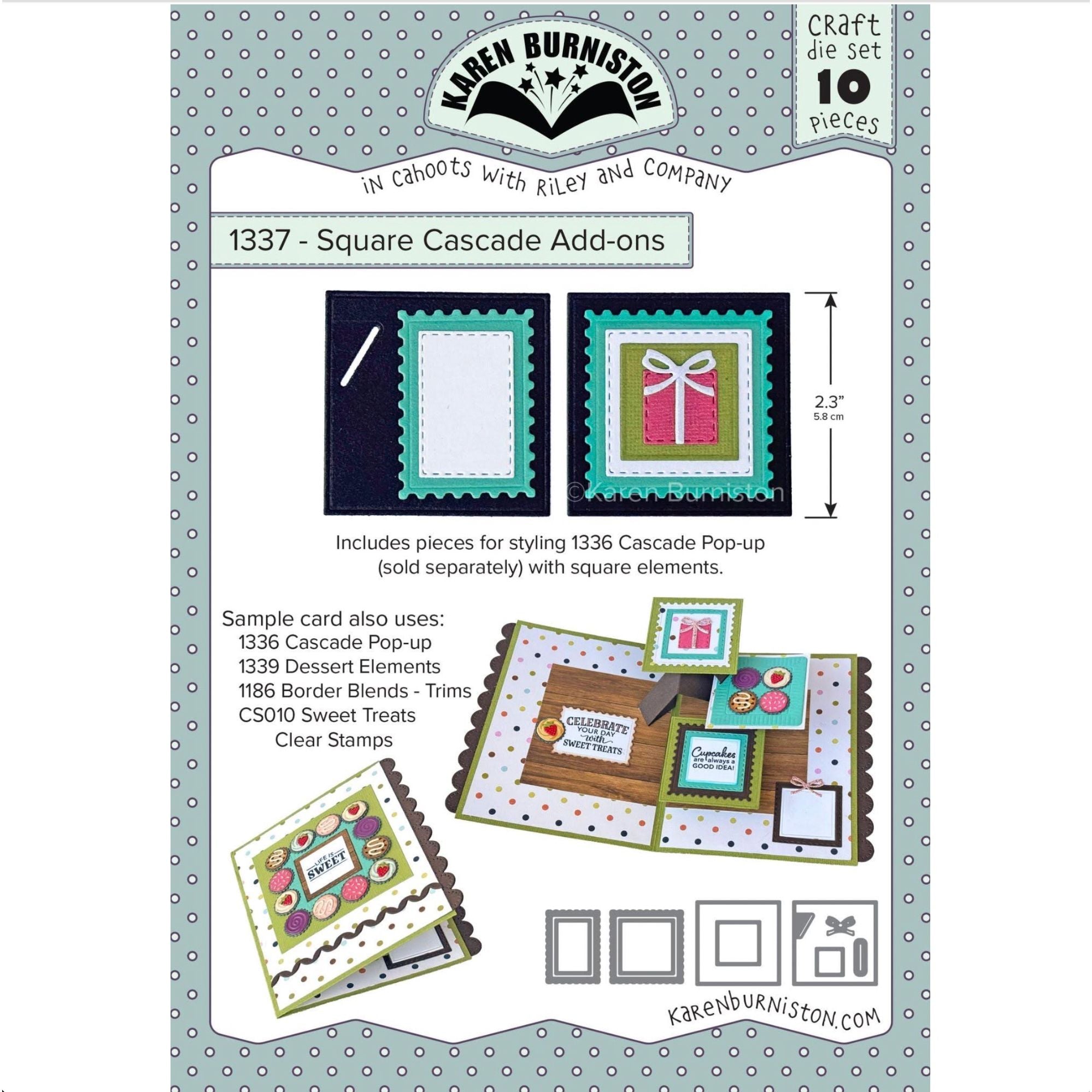 Karen Burniston Square Cascade Add-ons Dies 1337