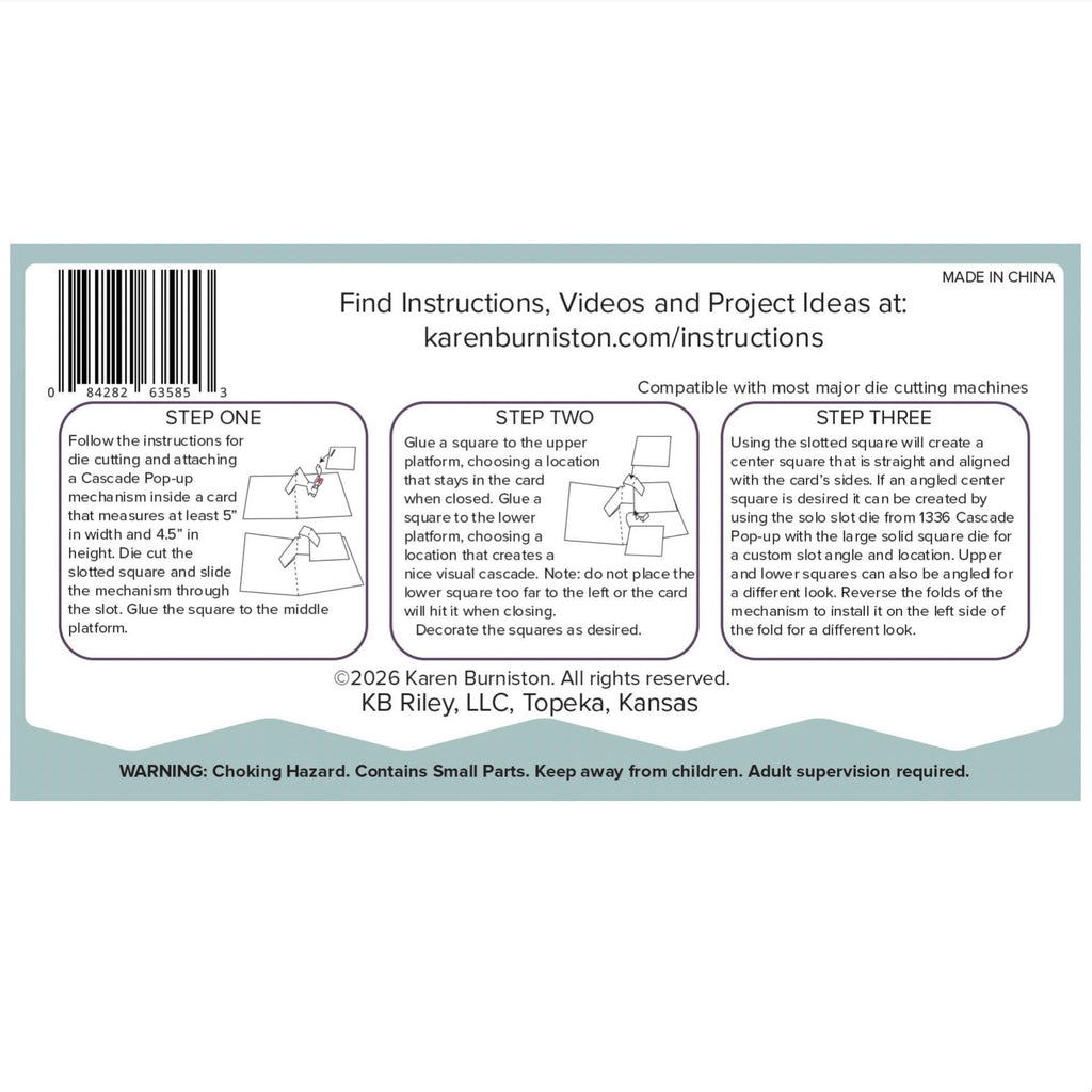 Karen Burniston Square Cascade Add-ons Dies 1337 instruction image