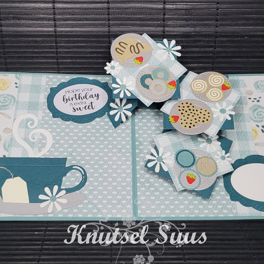 Karen Burniston Square Cascade Add-ons Dies 1337 sweet birthday card