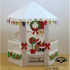 Karen Burniston Stage Pop Up and Gazebo Stage Add-ons Die Set merry christmas card
