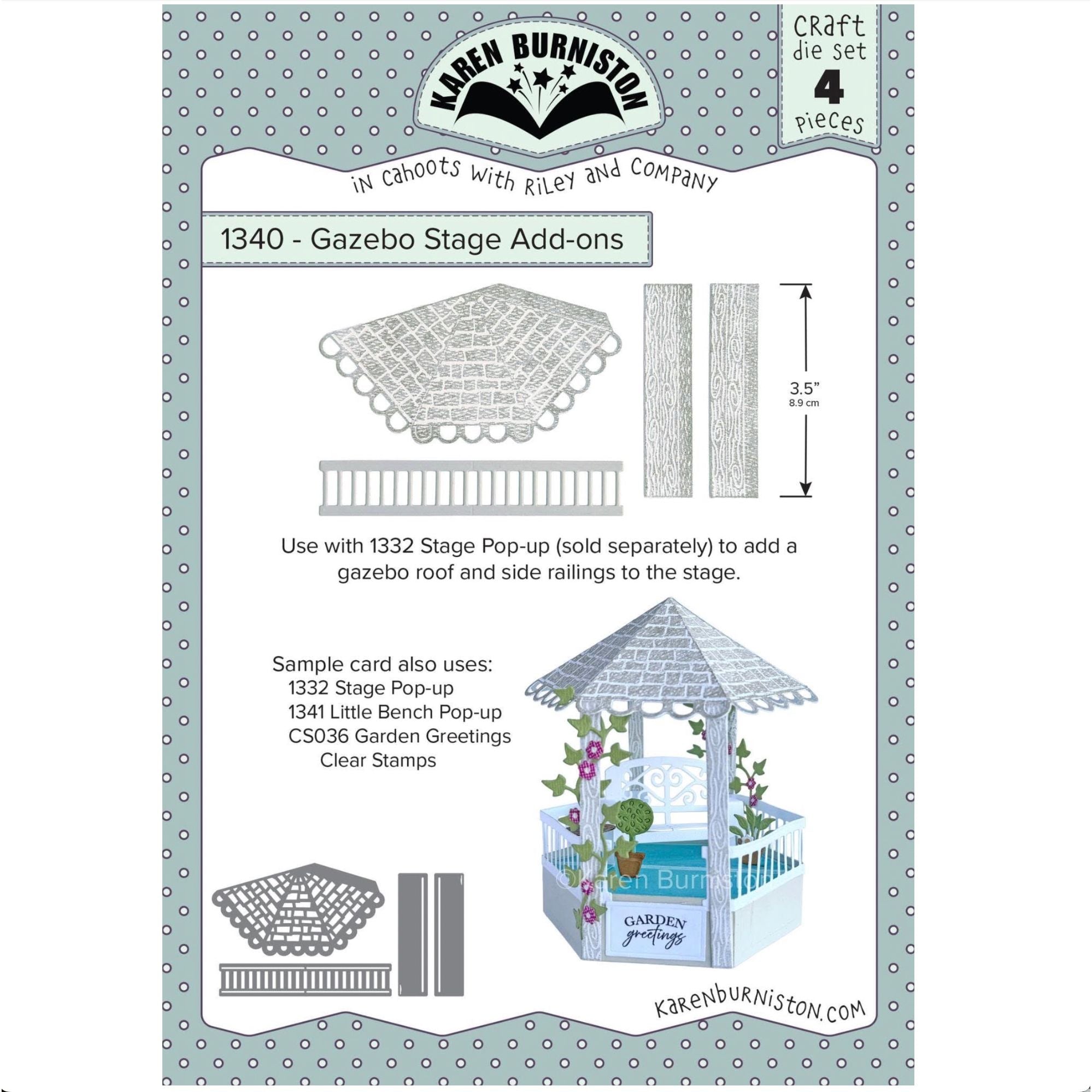 Karen Burniston Stage Pop Up and Gazebo Stage Add-ons Die Set product image 2