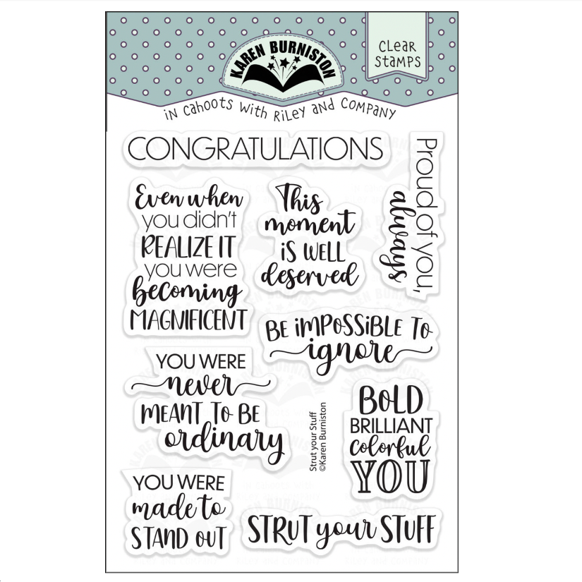 Karen Burniston Strut Your Stuff Clear Stamps cs032