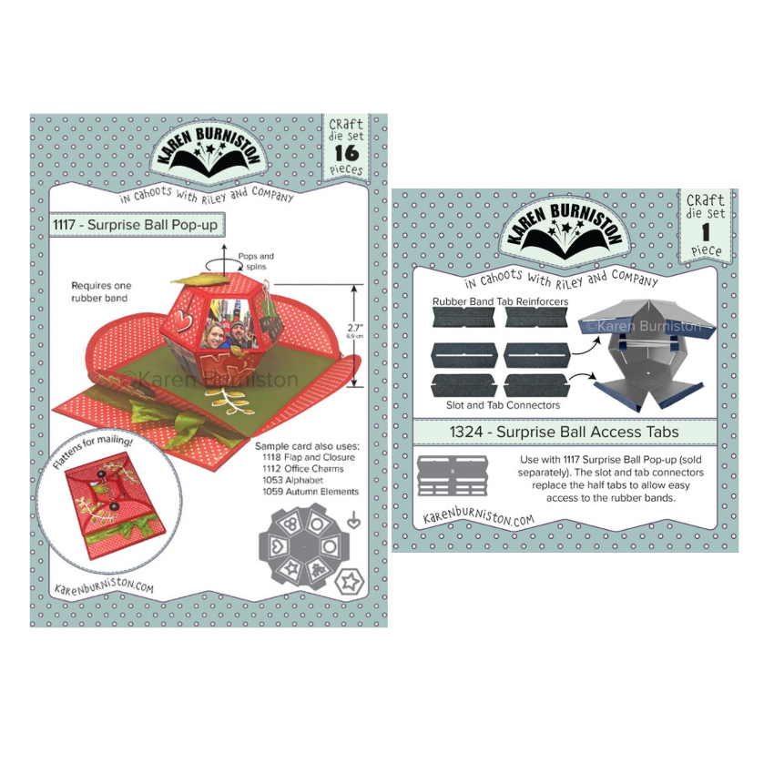 Karen Burniston Surprise Ball Pop Up and Surprise Ball Access Tabs Set
