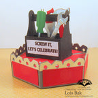 Karen Burniston Tool Time Sayings Clear Stamps cs037 let's celebrate card