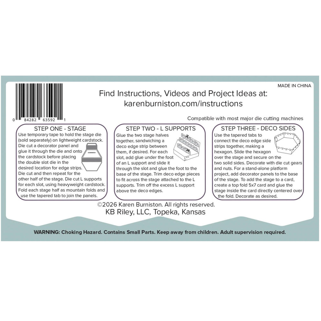 Karen Burniston Tool Time Stage Add-ons Dies 1344 instructions image