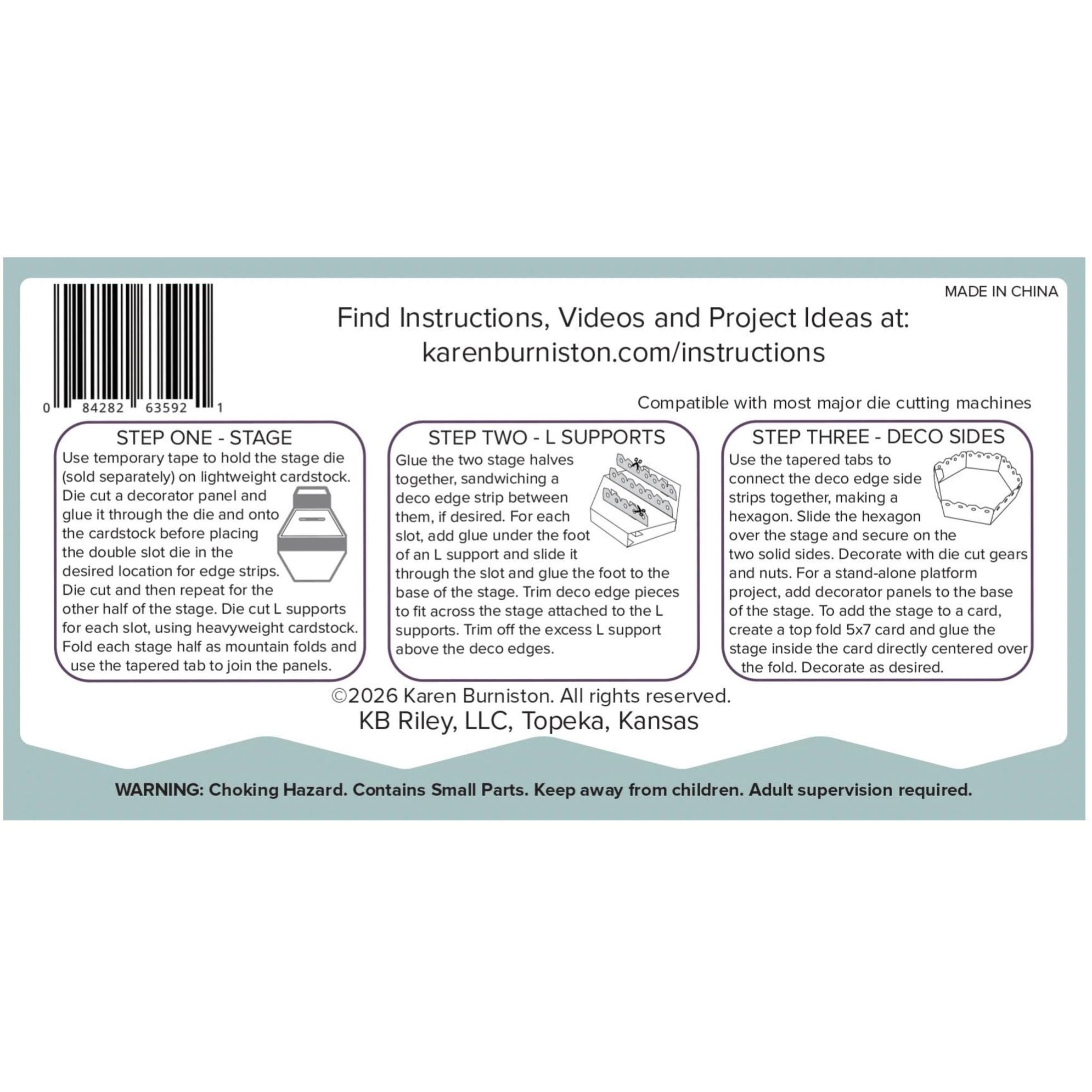 Karen Burniston Tool Time Stage Add-ons Dies 1344 instructions image