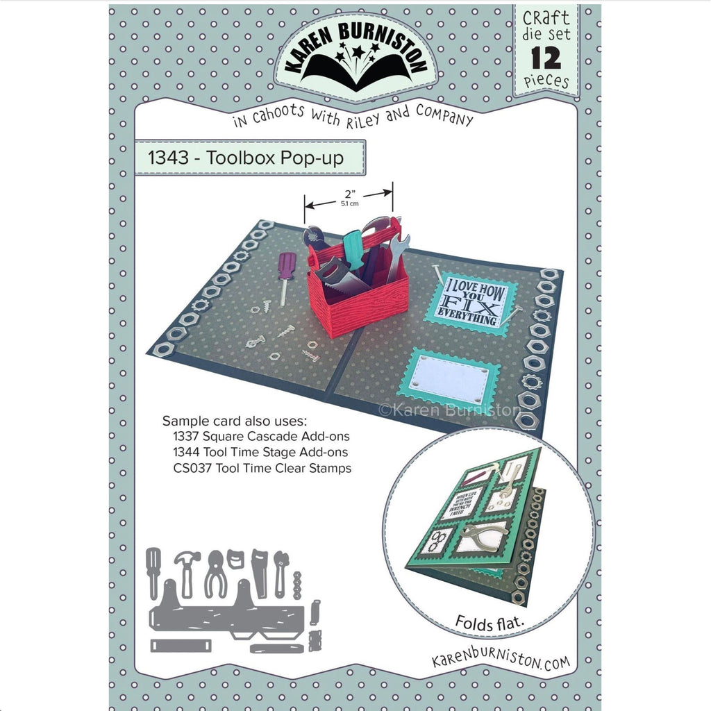 Karen Burniston Toolbox Pop-up and Six Pack Toolbox Add-ons Die Set product image 1