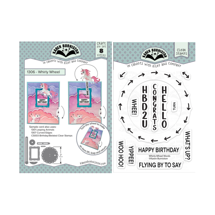 Karen Burniston Whirly Wheel Stamp and Die Set