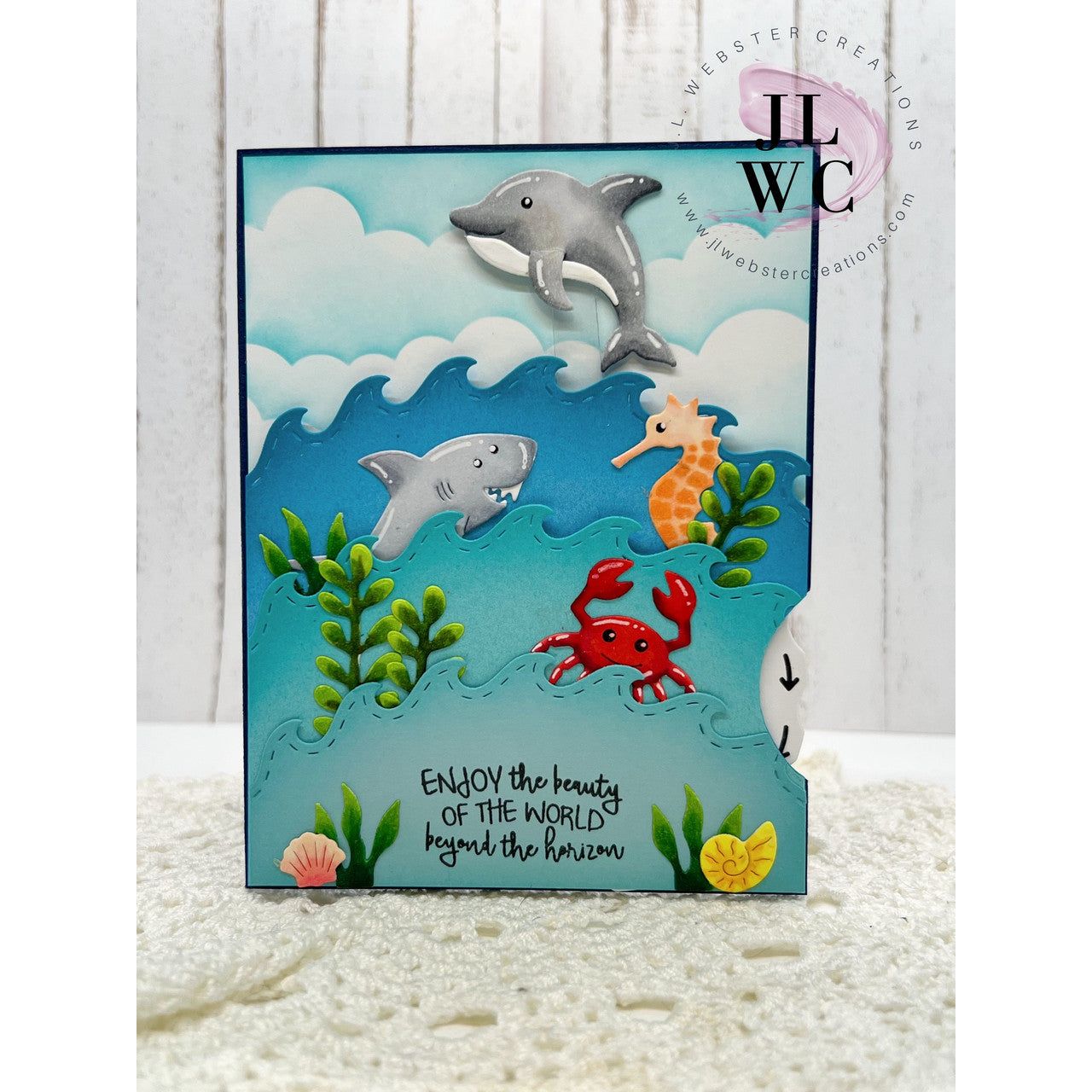 Karen Burniston Whirly Wheel and Leaping Animals Die Set sea life
