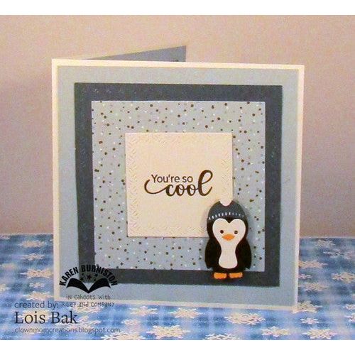 Karen Burniston Winter Hugs Clear Stamps cs007 blue