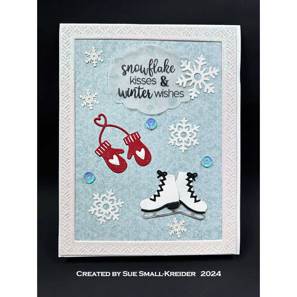 Karen Burniston Winter Hugs Clear Stamps cs007 ice skates