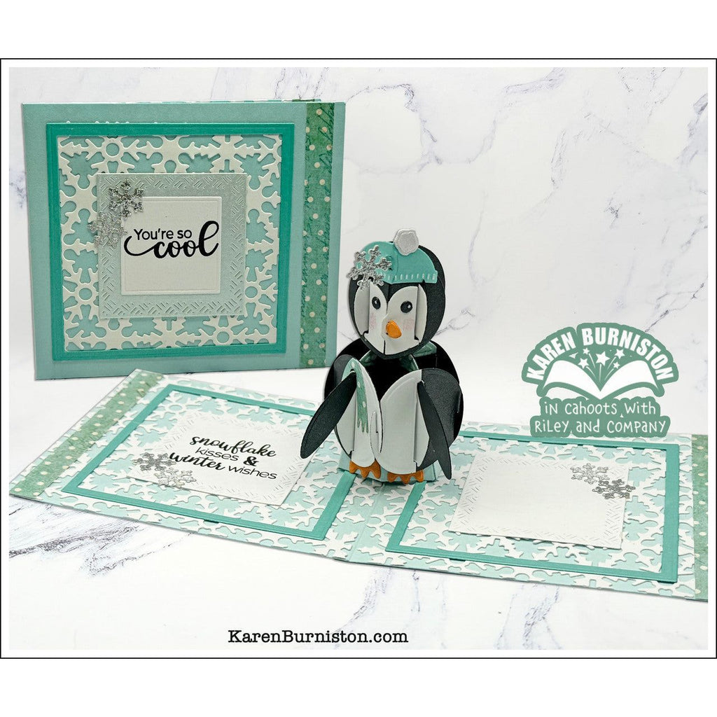 Karen Burniston Winter Hugs Clear Stamps cs007 penguin