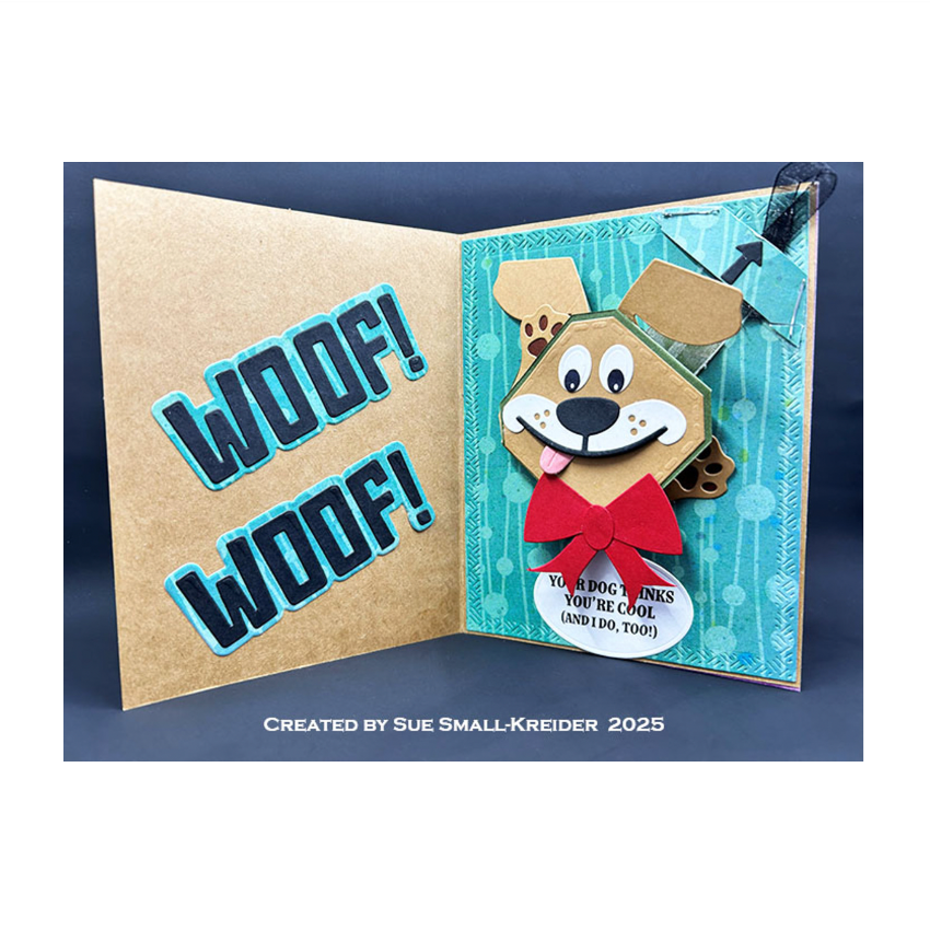 Karen Burniston Woof! Dies 1316 red bow