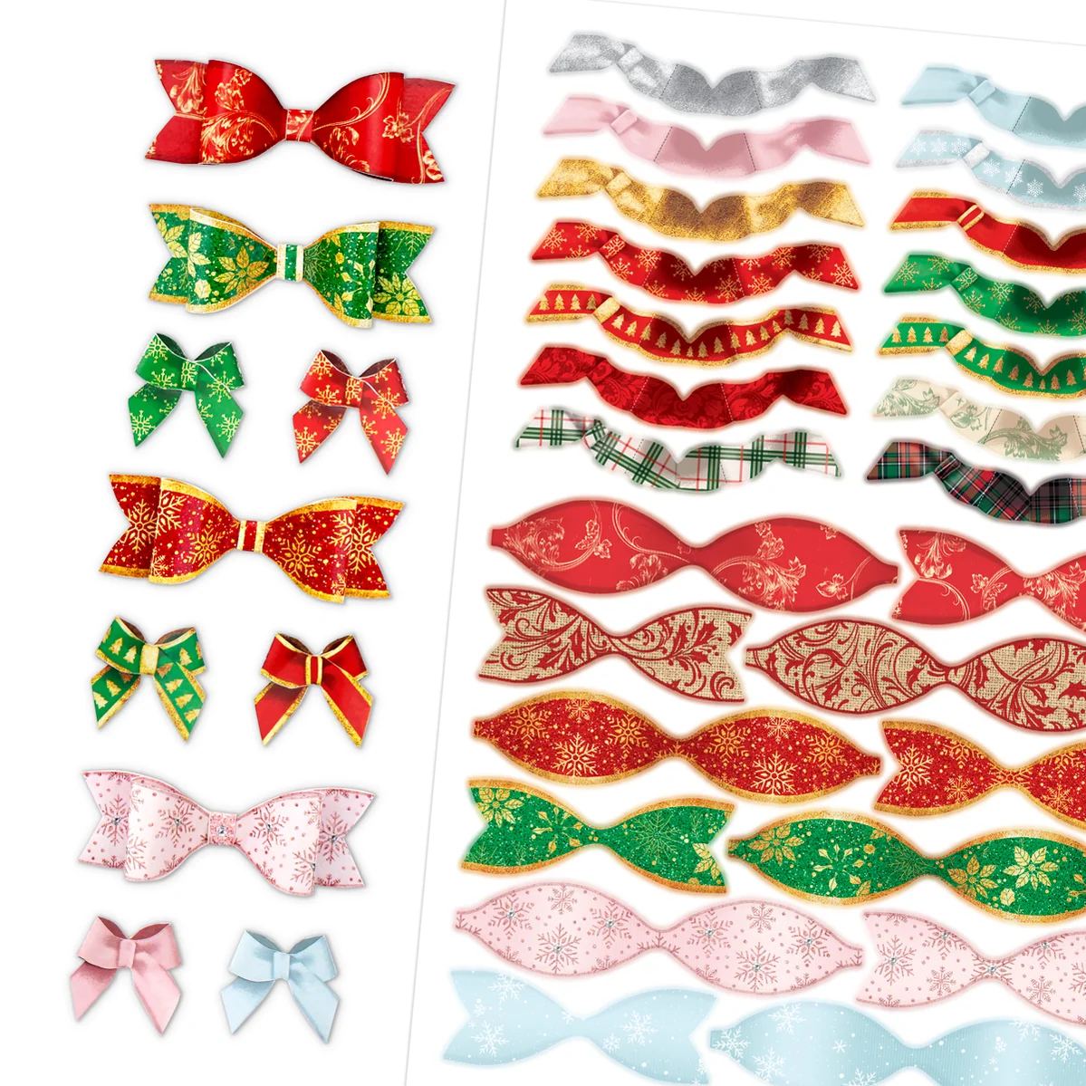 Katy Sue Designs Christmas Flower Pots Card Making Kit 17-10080cfp bows