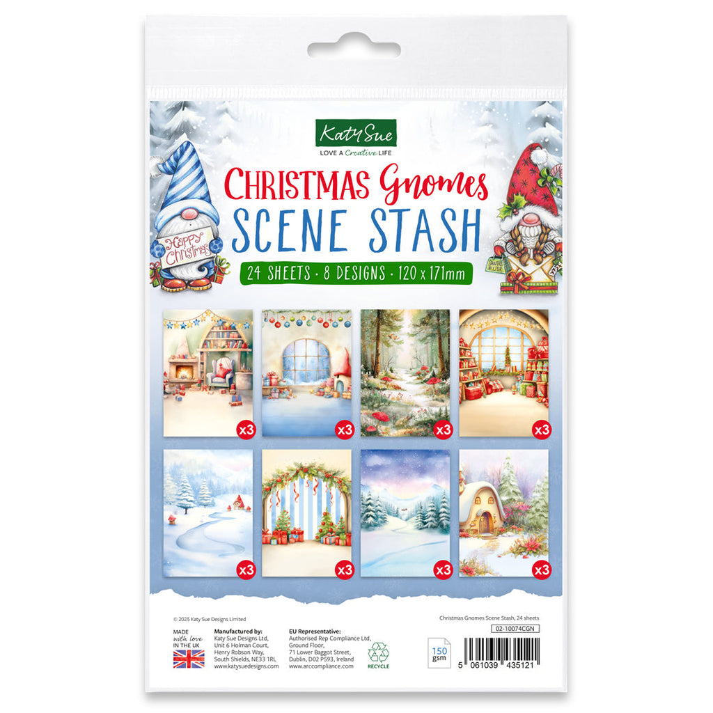 Katy Sue Designs Christmas Gnomes Scene Stash 02-10074cgn