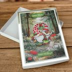 Katy Sue Designs Christmas Gnomes Scene Stash 02-10074cgn christmas gnomes forest mushroom warm wishes card