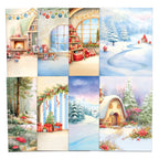 Katy Sue Designs Christmas Gnomes Scene Stash 02-10074cgn winter card bases backgrounds