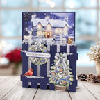 Katy Sue Designs Christmas Red and Winter Blue Picket Fence Cards and Envelopes 05-10031cpf wonderland