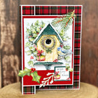 Katy Sue Designs Christmas Variety 8.5x11 Printed Cardstock 03-10069chv bird house blue bird garland christmas card
