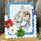 Katy Sue Designs Christmas Variety 8.5x11 Printed Cardstock 03-10069chv ice skates snowflake background happy holidays card