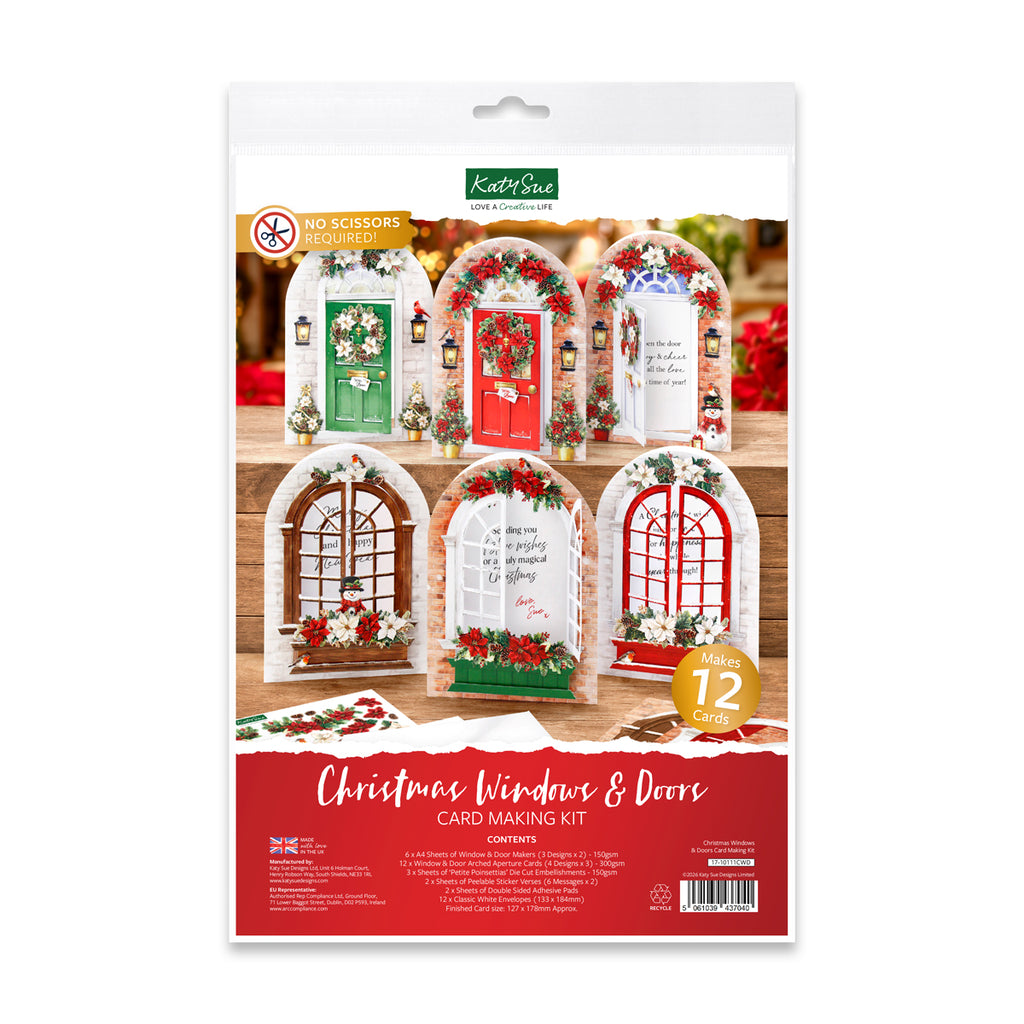 Katy Sue Designs Christmas Windows and Doors Card Making Kit 17-10111cwd