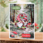 Katy Sue Designs Cosy Christmas Gnomes Card Making Kit 17-10105ccg Warm wishes festive greetings