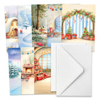 Katy Sue Designs Cosy Christmas Gnomes Card Making Kit 17-10105ccg christmas scenes and envelopes