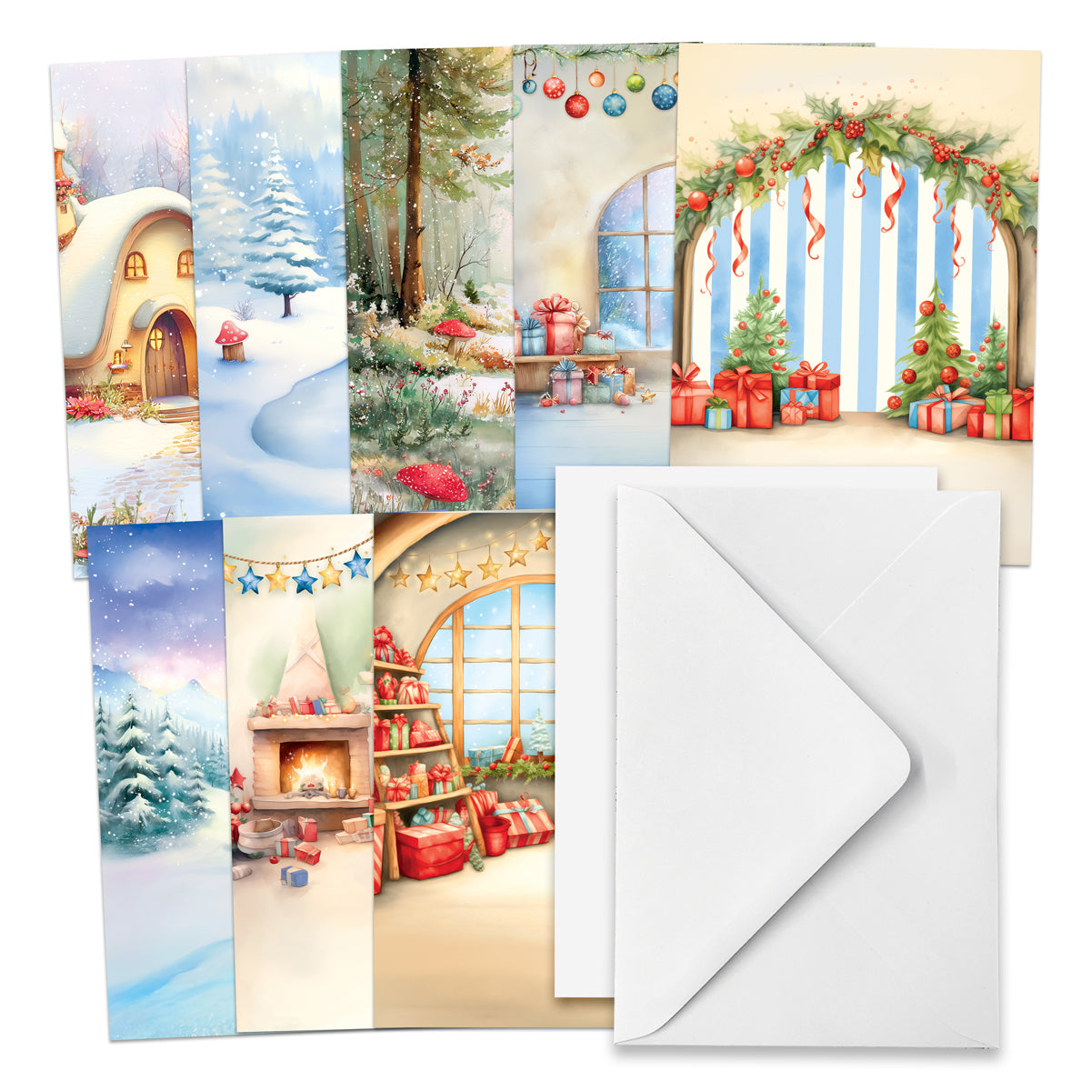 Katy Sue Designs Cosy Christmas Gnomes Card Making Kit 17-10105ccg christmas scenes and envelopes