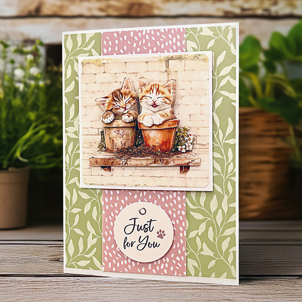 Katy Sue Designs Crafty Kittens Die Cut Topper and 3D Decoupage Collection 11-dcd7002 just for you