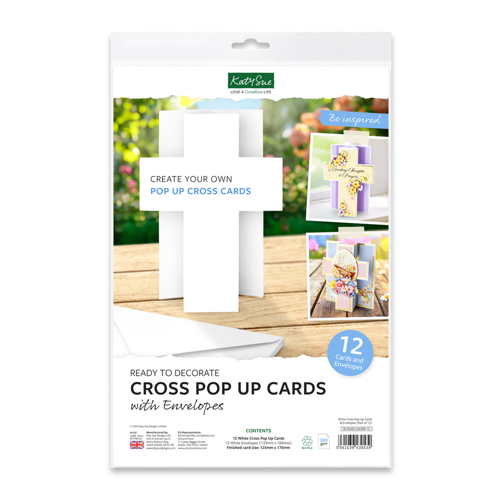 Katy Sue Designs Cross Pop Up Cards and Envelopes 05-pu02-cw300-12